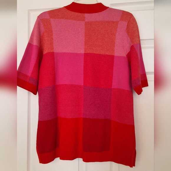 Isaac Mizrahi Live, Medium, Women's Mock Neck Color Block Sweater - Picture 5 of 6